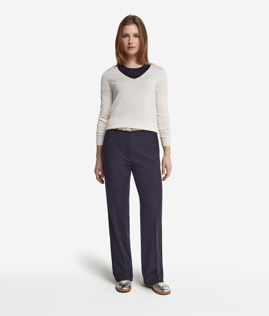 maglione con scollo a v in cashmere ultrafine