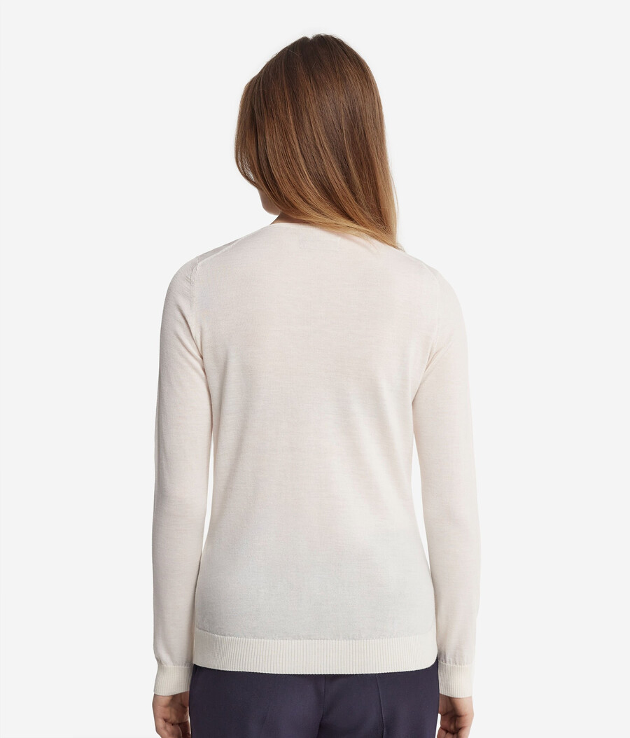 maglione con scollo a v in cashmere ultrafine
