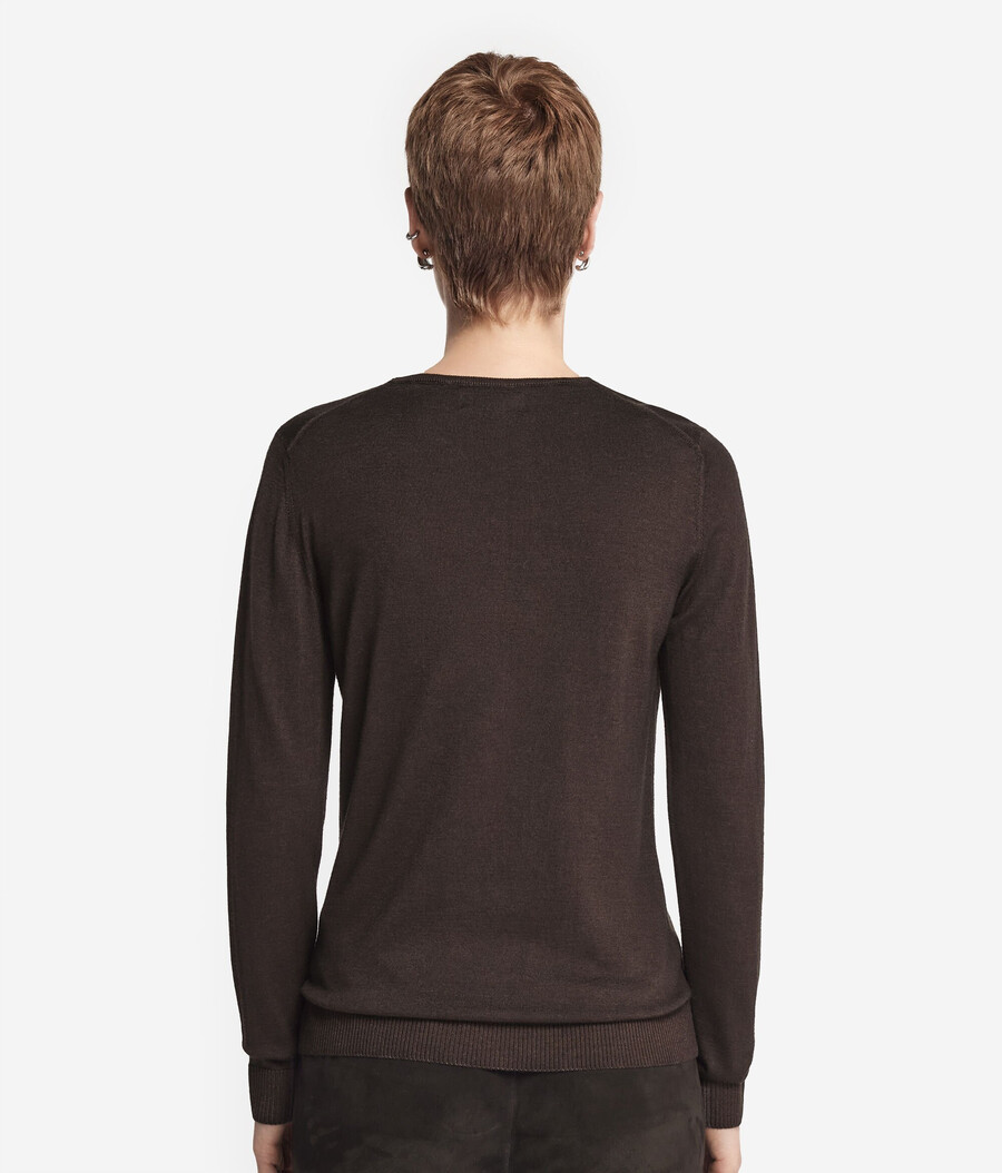 maglione con scollo a v in cashmere ultrafine