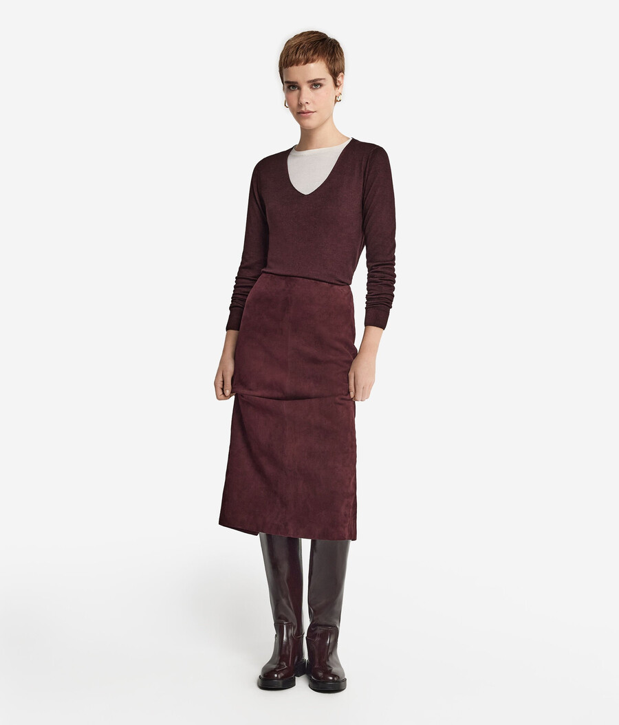 maglione con scollo a v in cashmere ultrafine