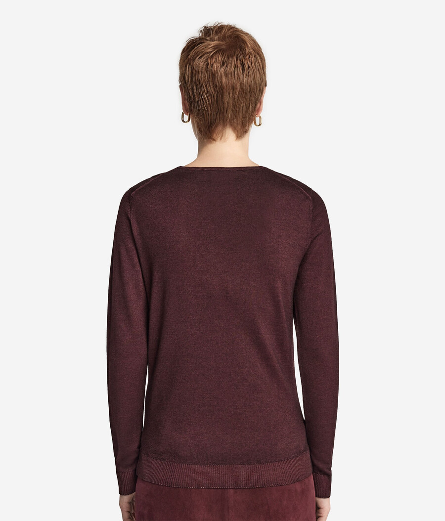maglione con scollo a v in cashmere ultrafine