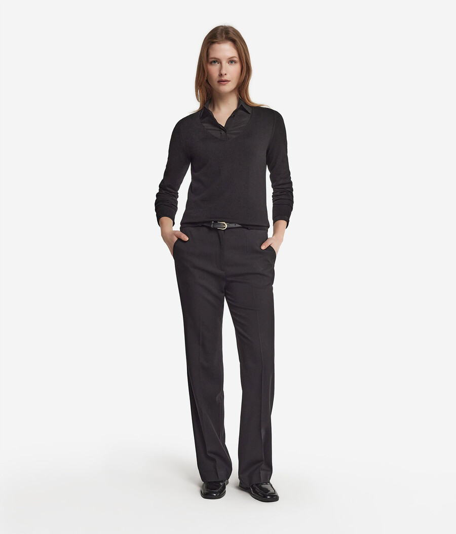 maglione con scollo a v in cashmere ultrafine