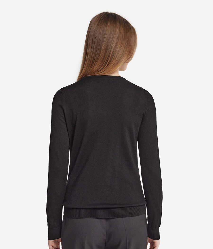 maglione con scollo a v in cashmere ultrafine