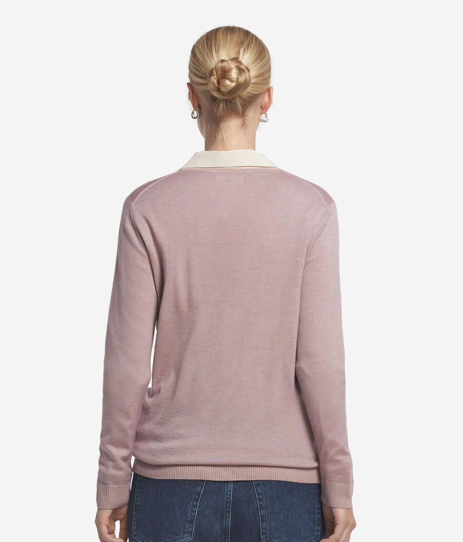 maglione con scollo a v in cashmere ultrafine