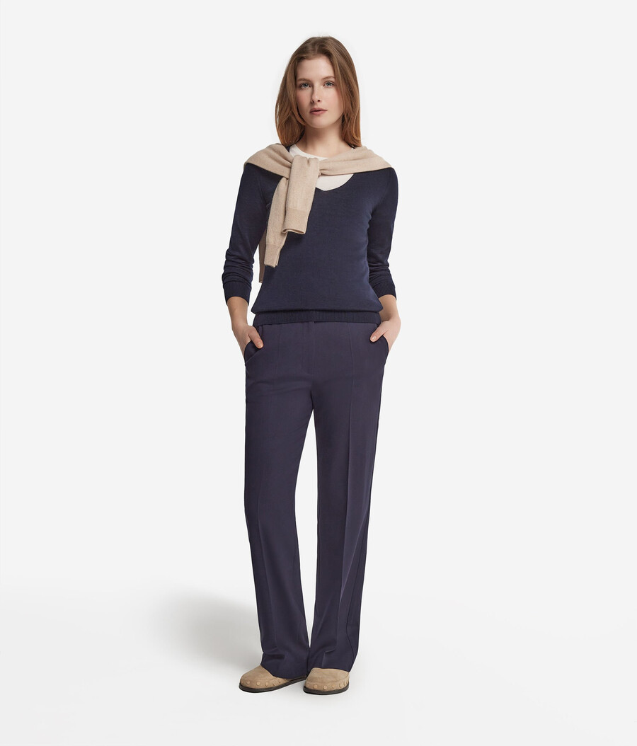 maglione con scollo a v in cashmere ultrafine