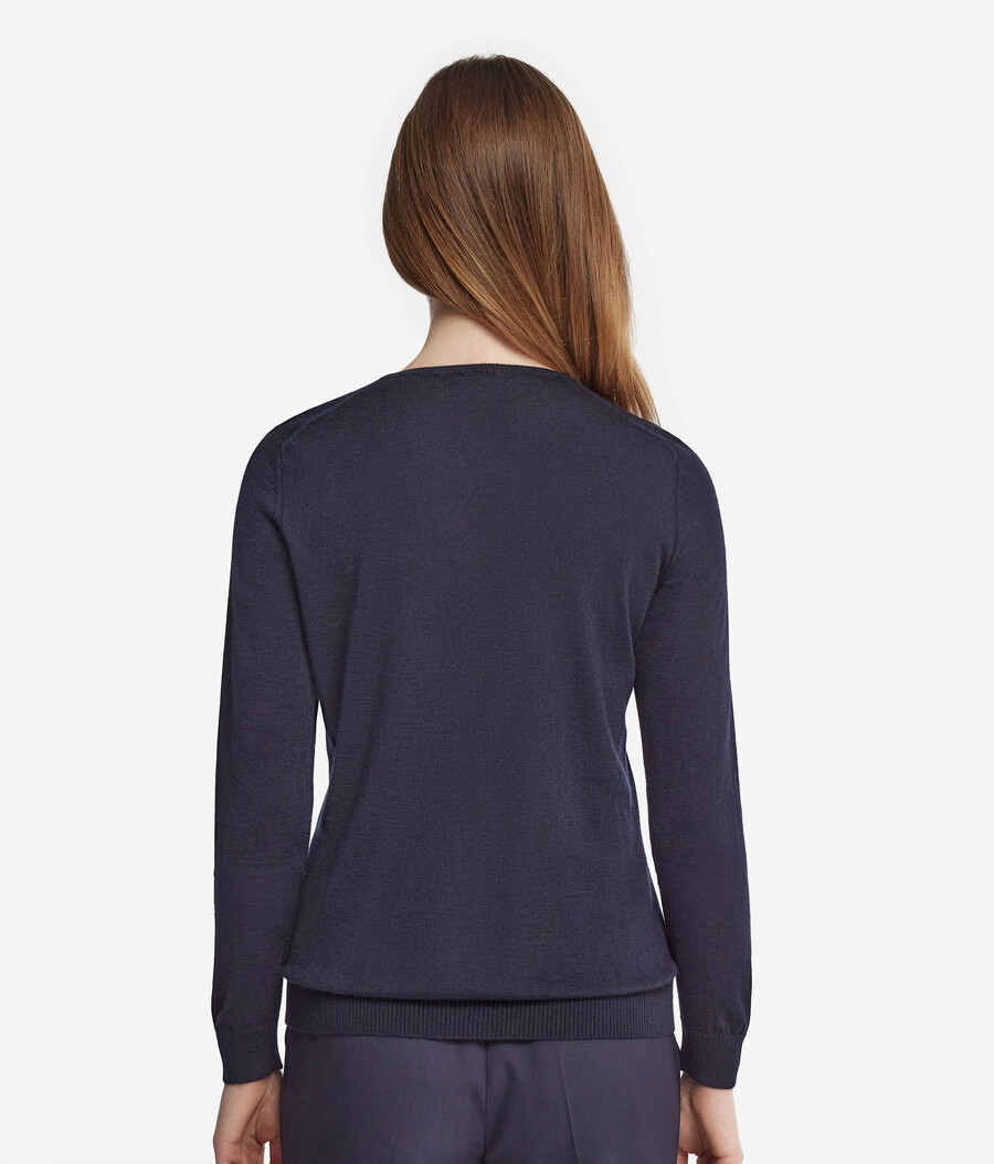 maglione con scollo a v in cashmere ultrafine