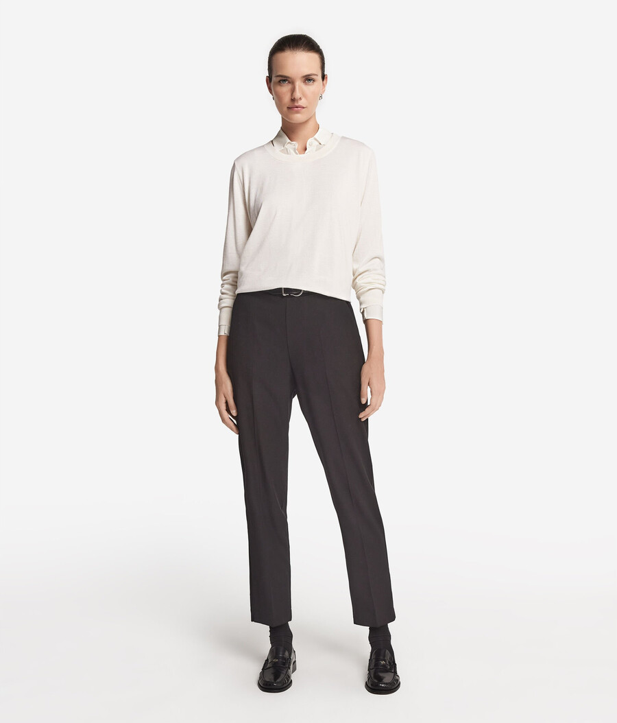 maglione girocollo in cashmere ultrafine