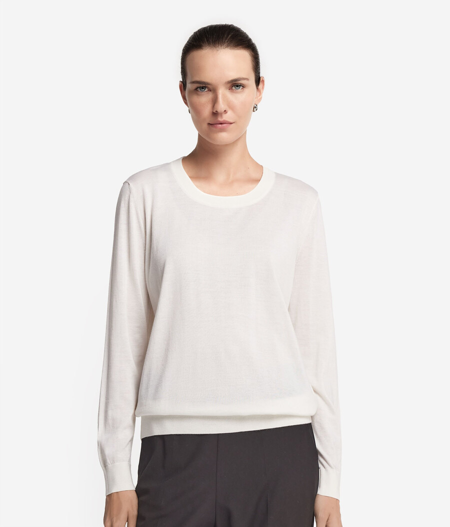 maglione girocollo in cashmere ultrafine