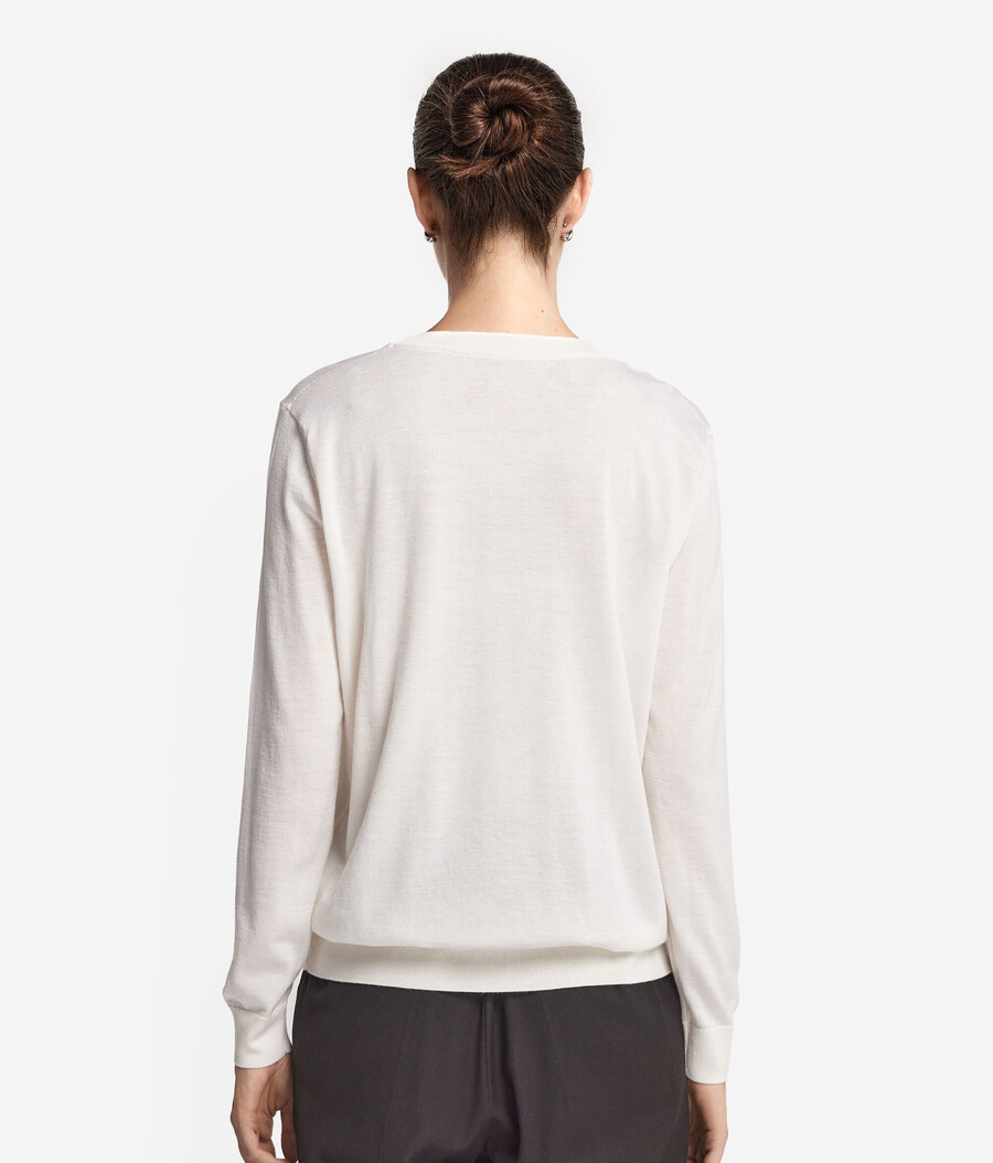 maglione girocollo in cashmere ultrafine