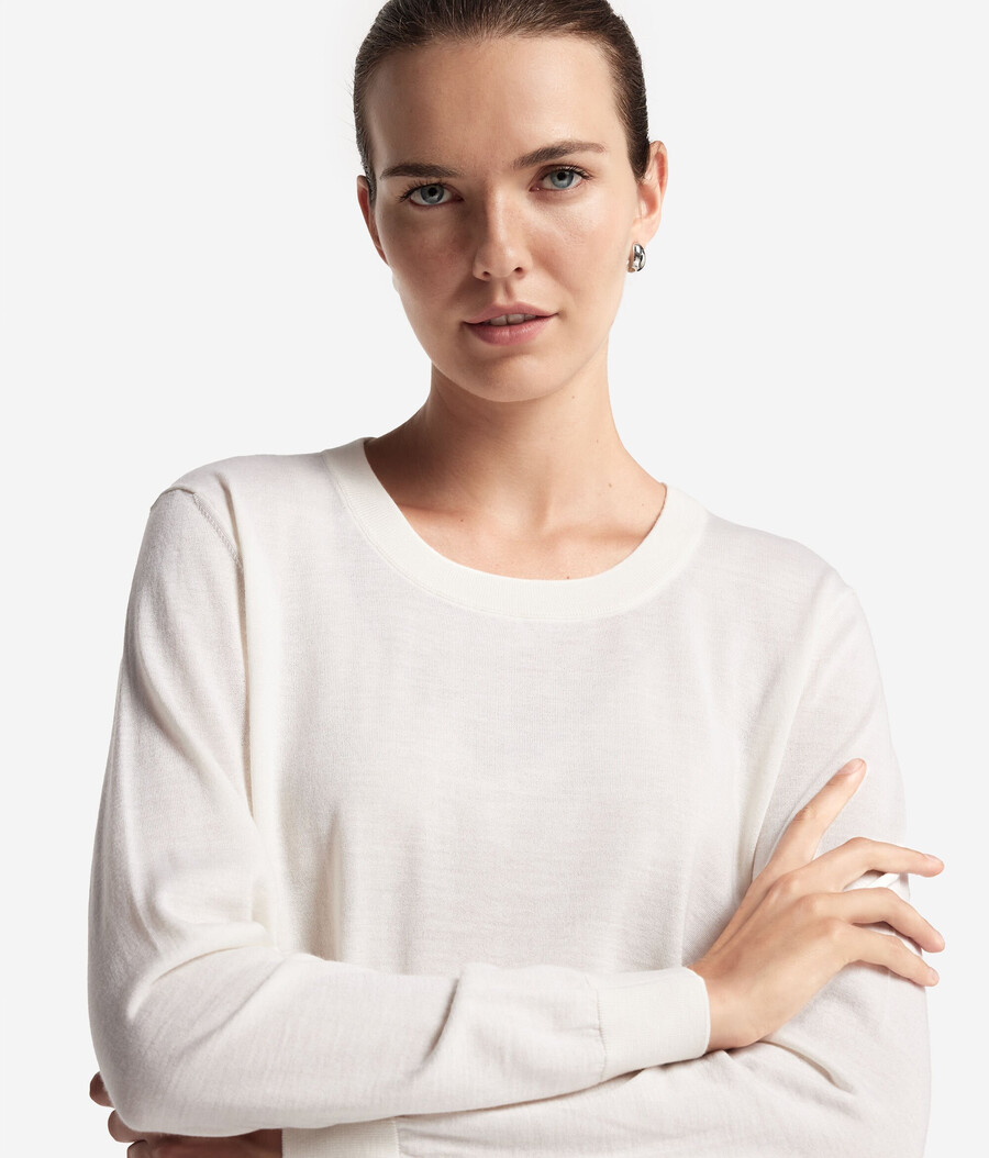 maglione girocollo in cashmere ultrafine