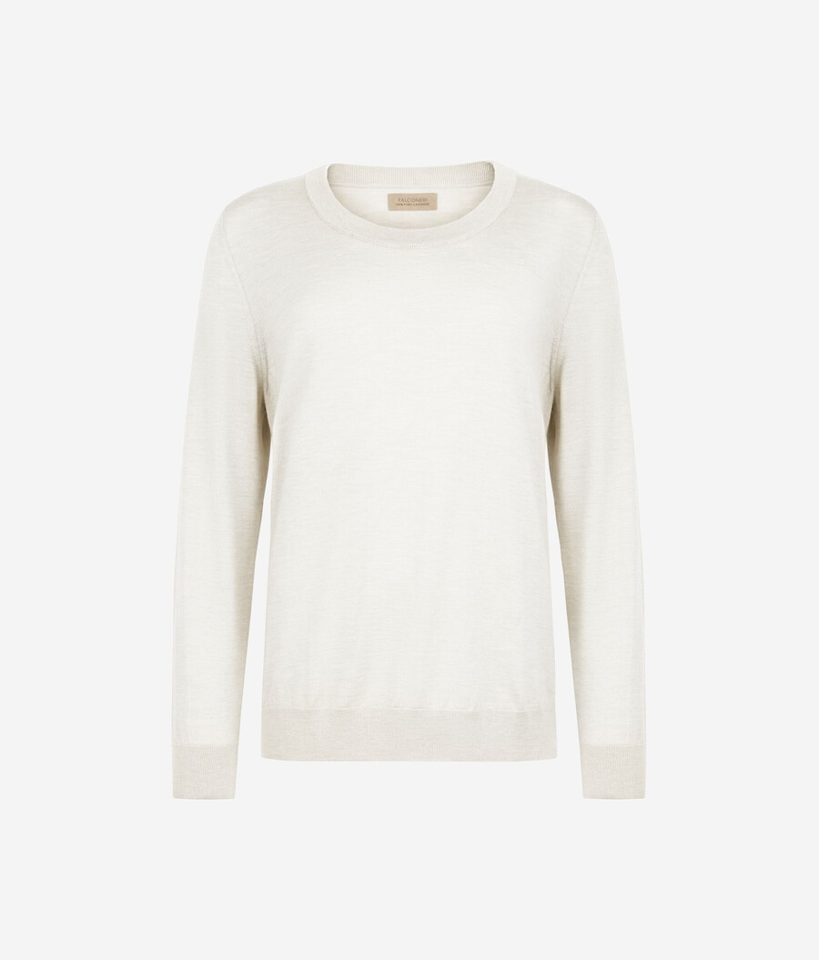 maglione girocollo in cashmere ultrafine