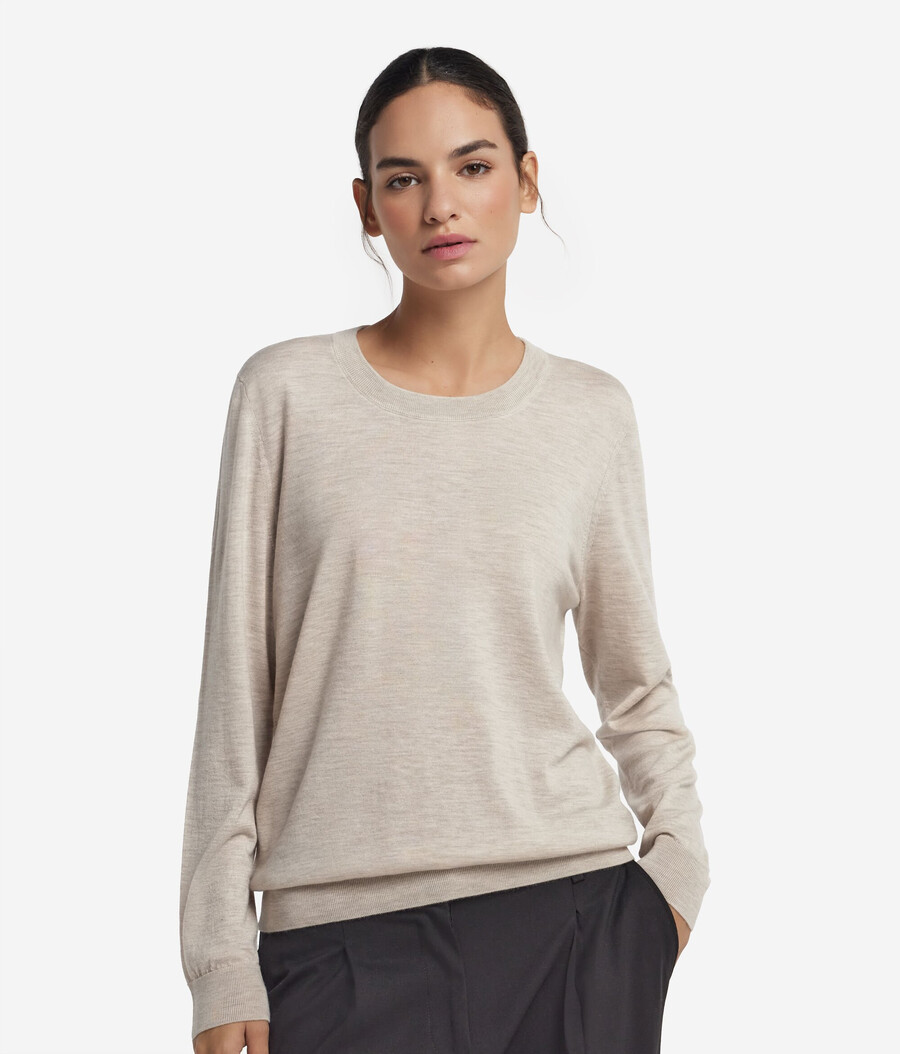 maglione girocollo in cashmere ultrafine
