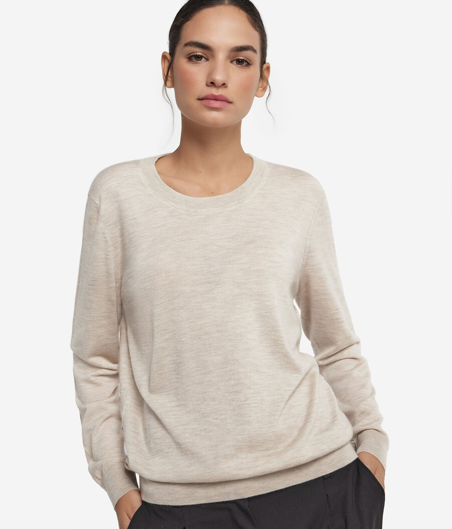 maglione girocollo in cashmere ultrafine