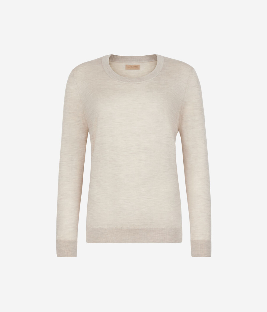 maglione girocollo in cashmere ultrafine