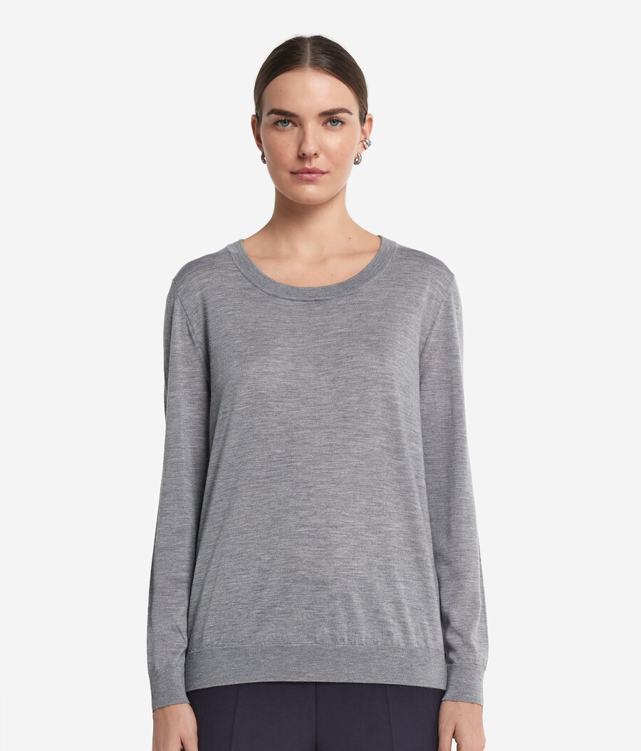 maglione girocollo in cashmere ultrafine