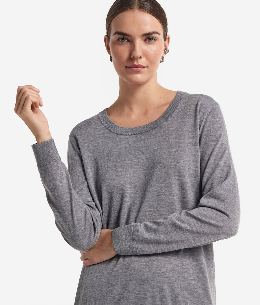 maglione girocollo in cashmere ultrafine