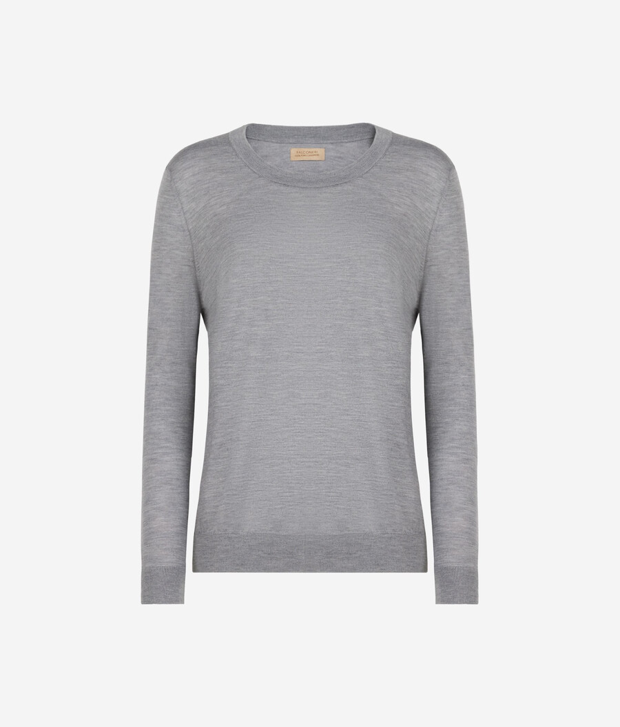 maglione girocollo in cashmere ultrafine