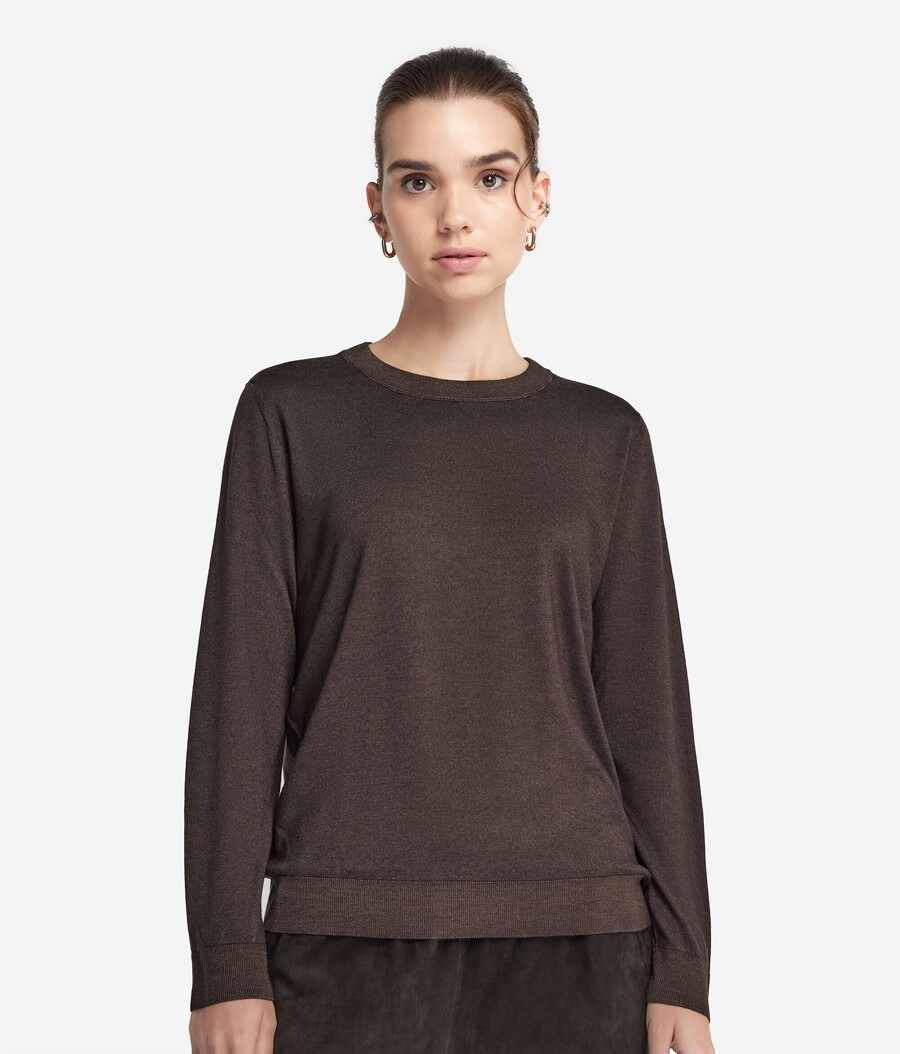 maglione girocollo in cashmere ultrafine