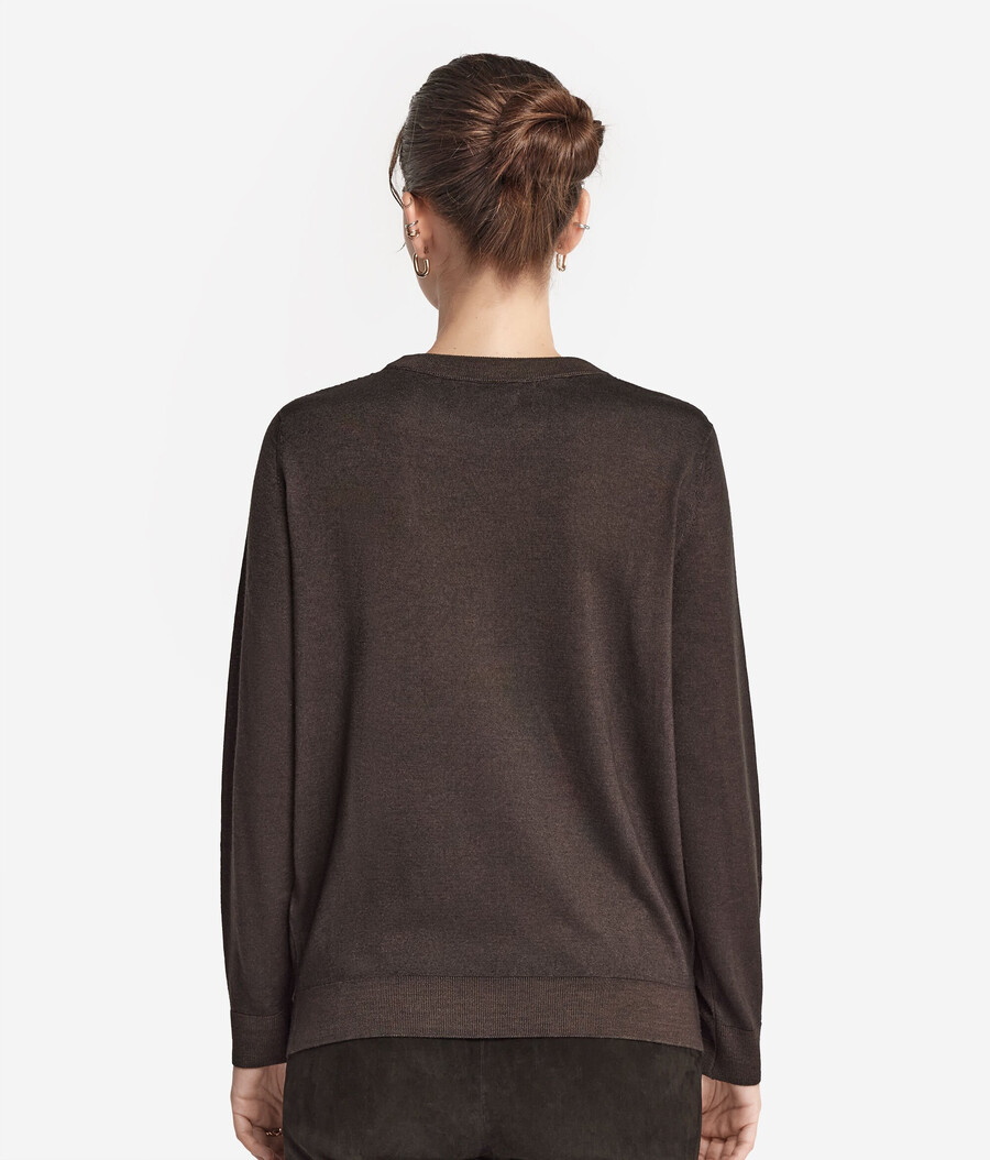 maglione girocollo in cashmere ultrafine