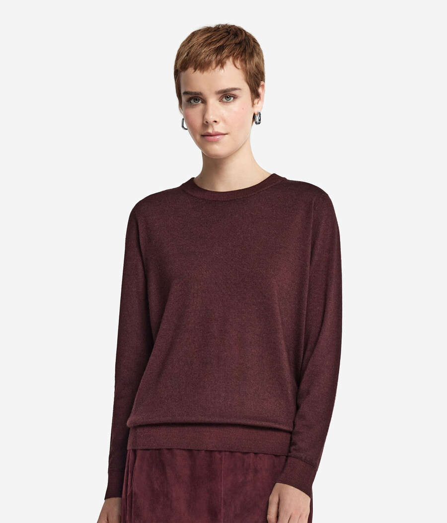 maglione girocollo in cashmere ultrafine