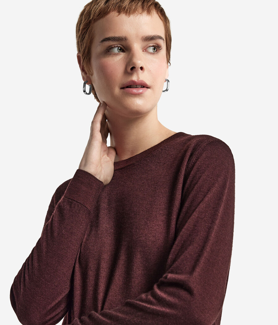 maglione girocollo in cashmere ultrafine