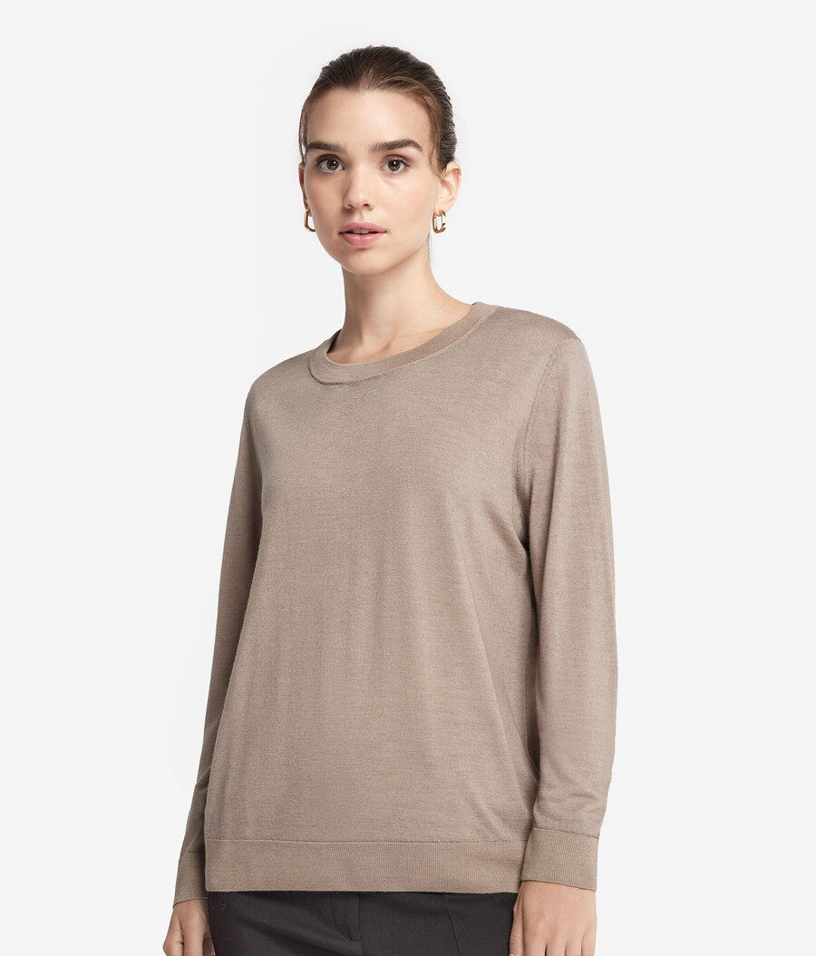 maglione girocollo in cashmere ultrafine