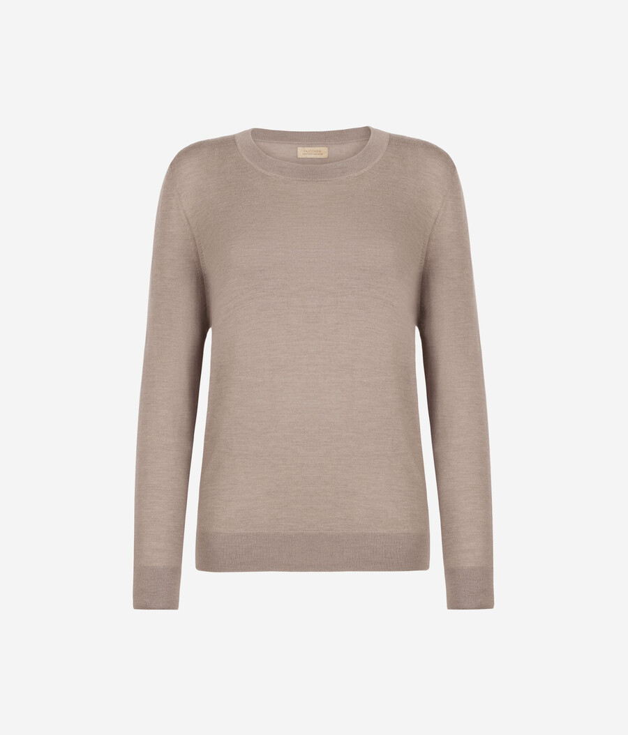 maglione girocollo in cashmere ultrafine