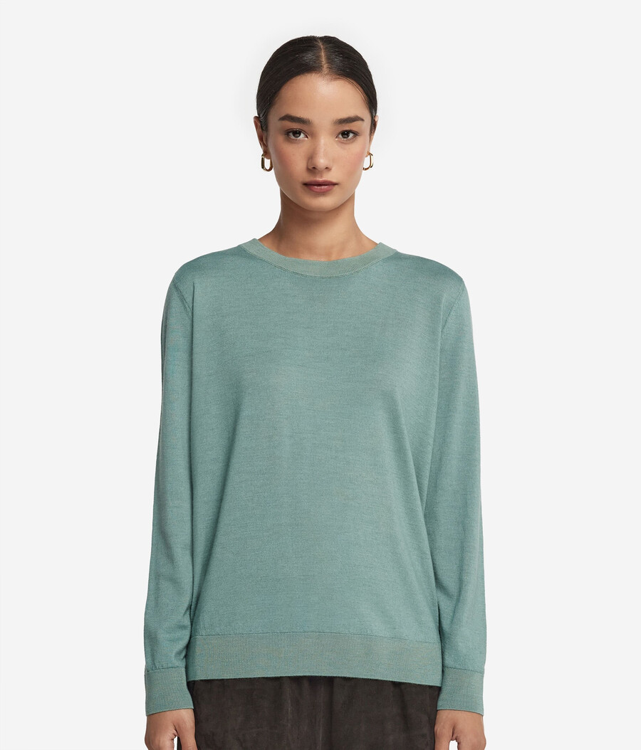 maglione girocollo in cashmere ultrafine