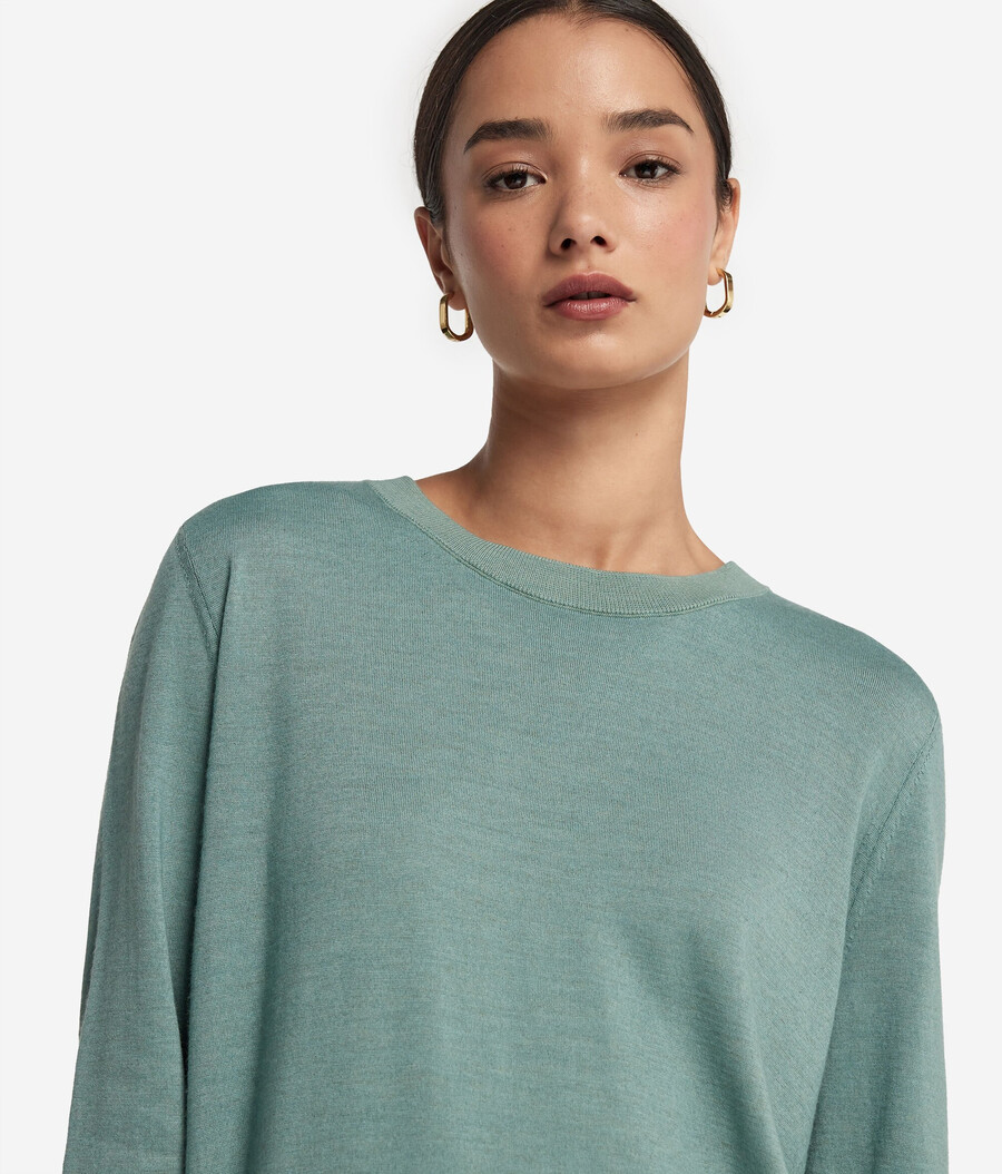 maglione girocollo in cashmere ultrafine