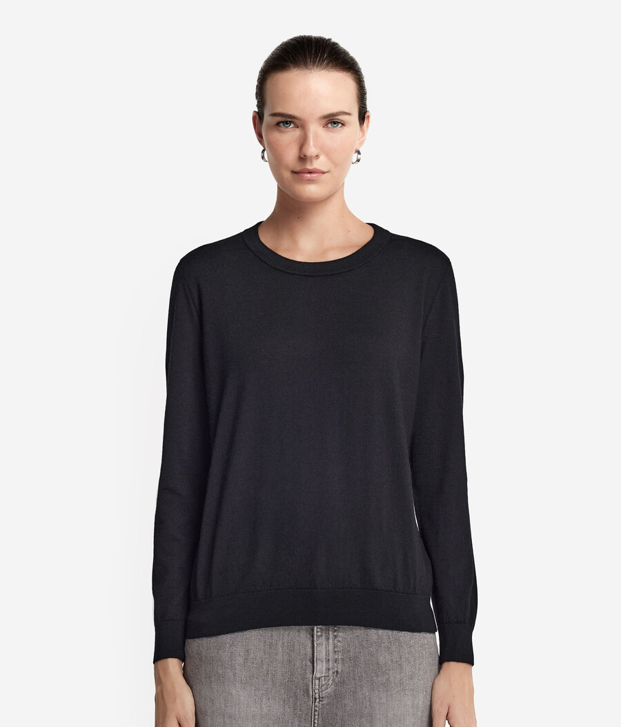 maglione girocollo in cashmere ultrafine