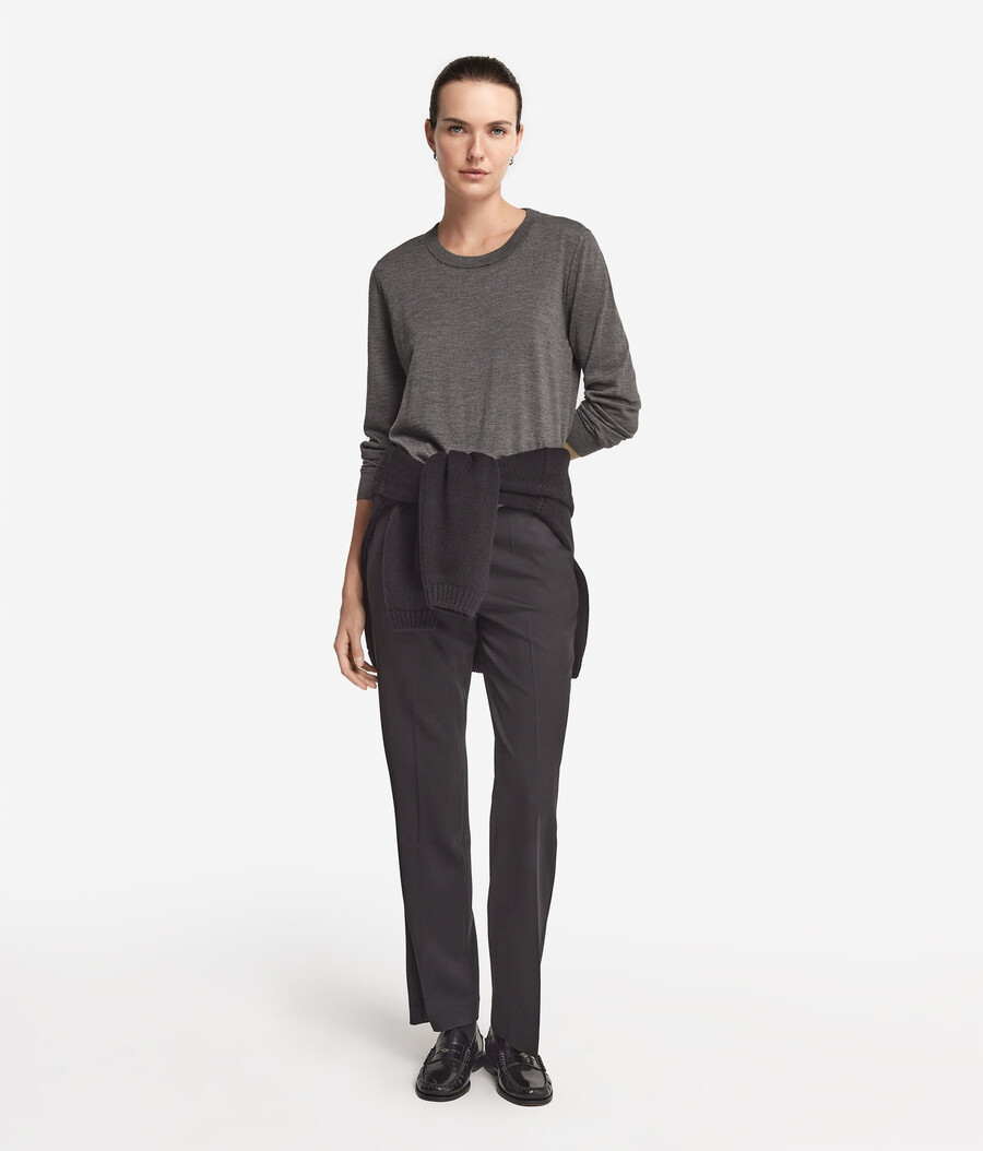 maglione girocollo in cashmere ultrafine