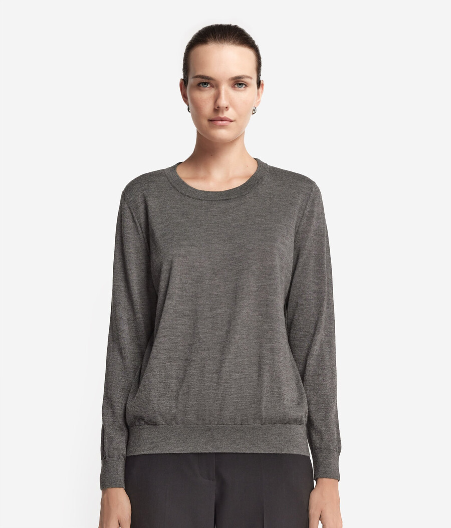 maglione girocollo in cashmere ultrafine