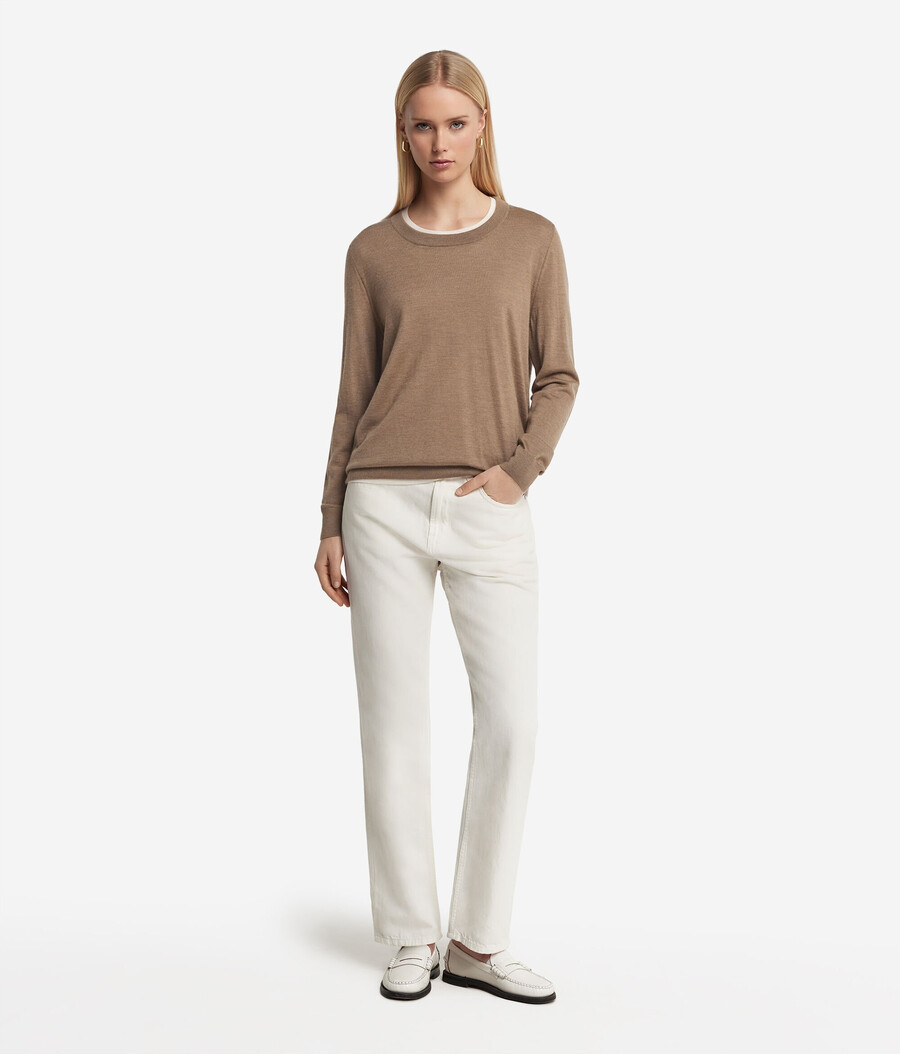 maglione girocollo in cashmere ultrafine