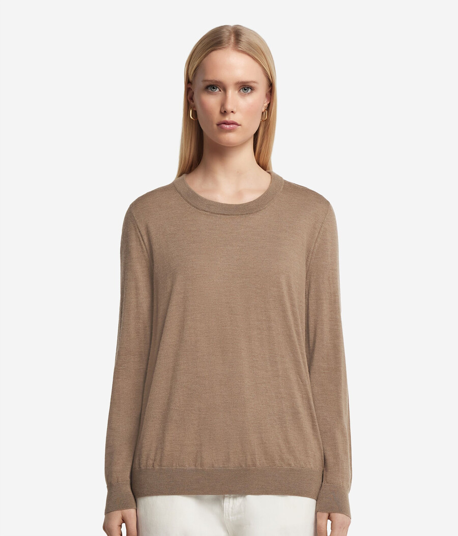 maglione girocollo in cashmere ultrafine