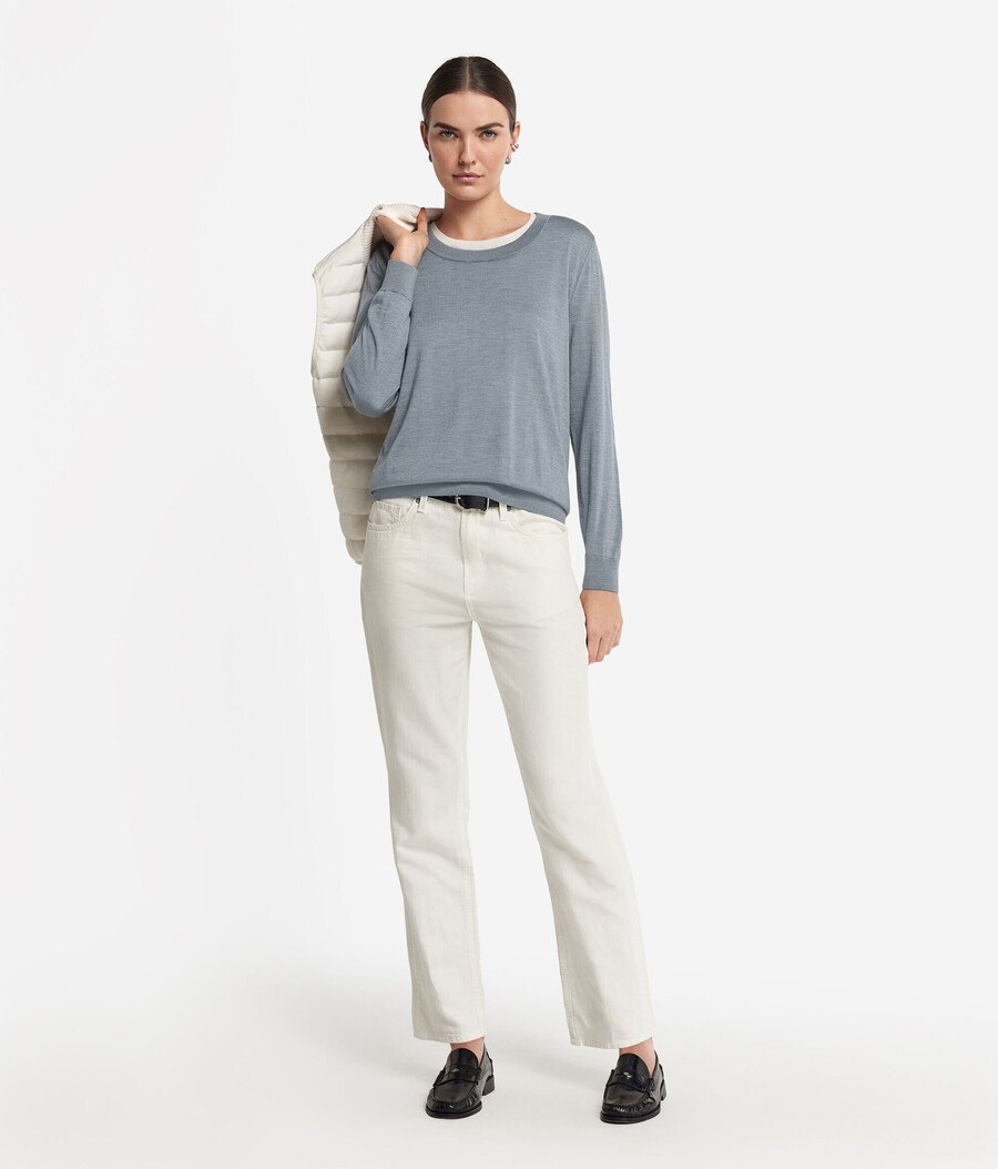 maglione girocollo in cashmere ultrafine