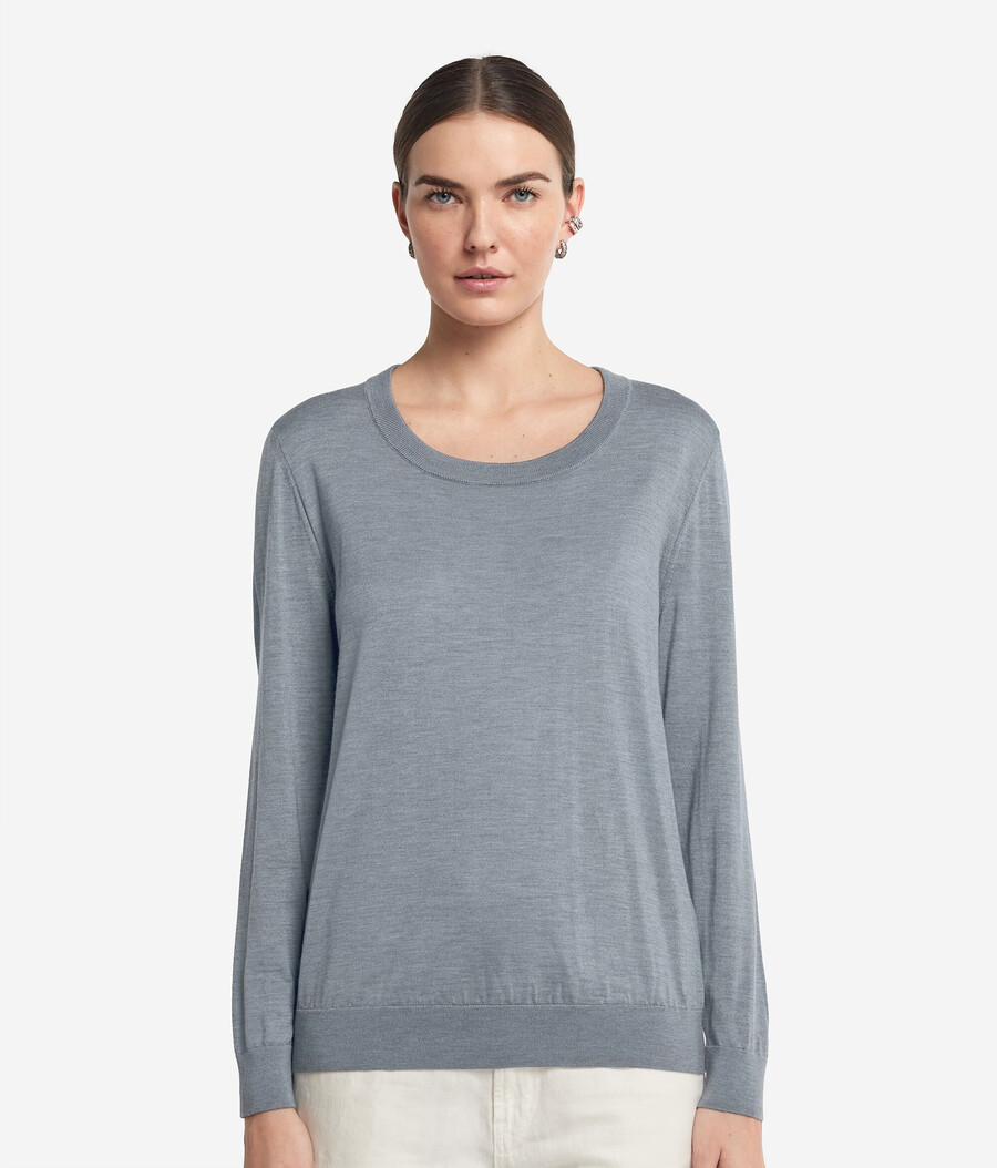 maglione girocollo in cashmere ultrafine