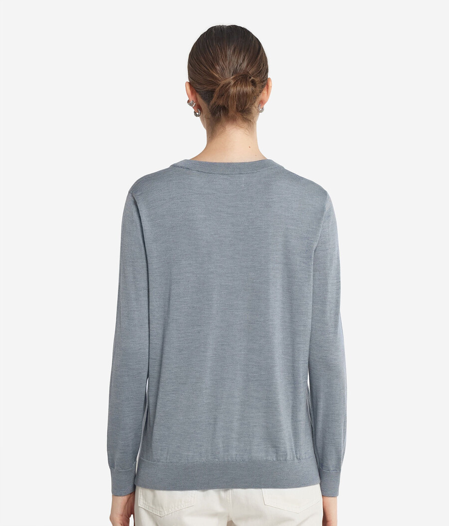 maglione girocollo in cashmere ultrafine