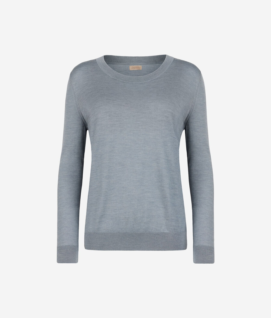 maglione girocollo in cashmere ultrafine