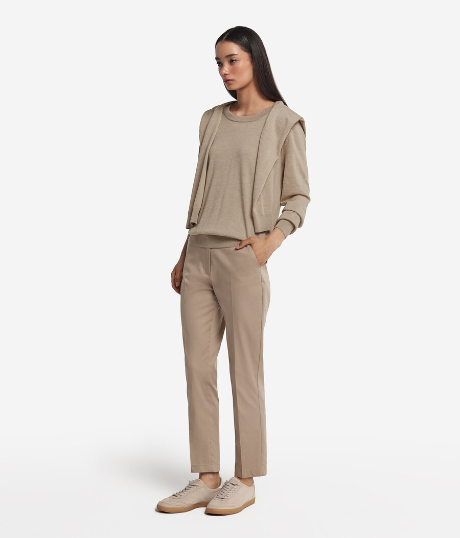 maglione girocollo in cashmere ultrafine