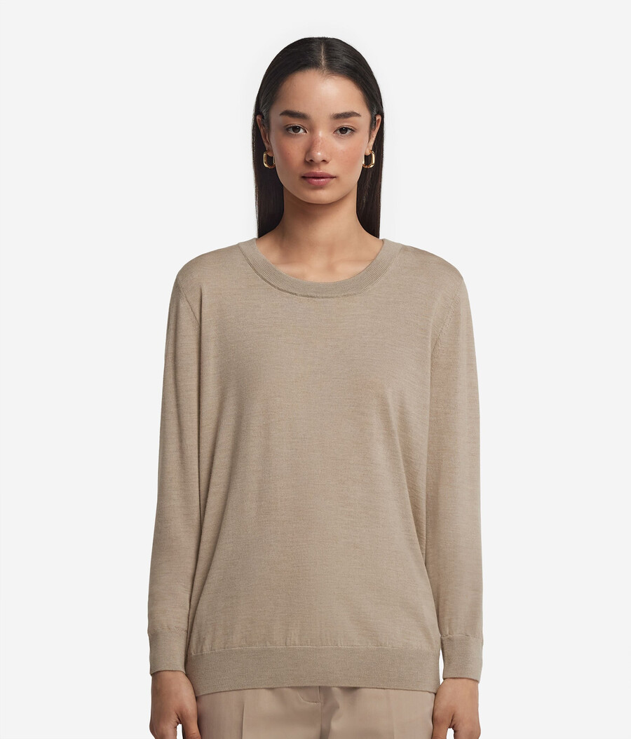 maglione girocollo in cashmere ultrafine