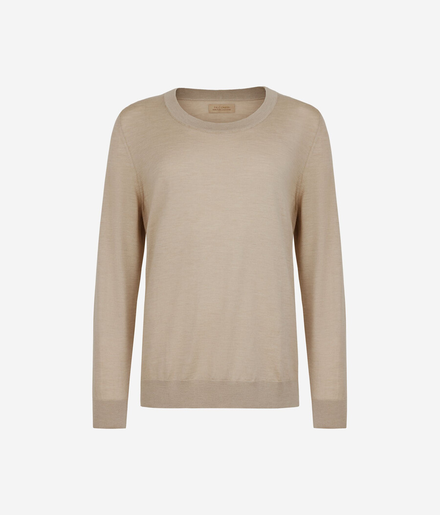 maglione girocollo in cashmere ultrafine