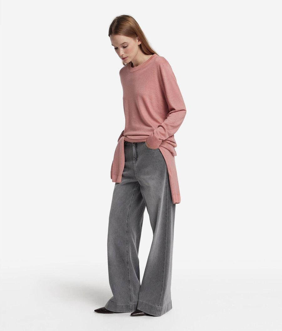 maglione girocollo in cashmere ultrafine