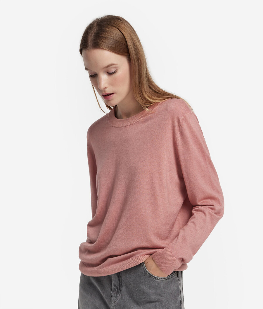 maglione girocollo in cashmere ultrafine