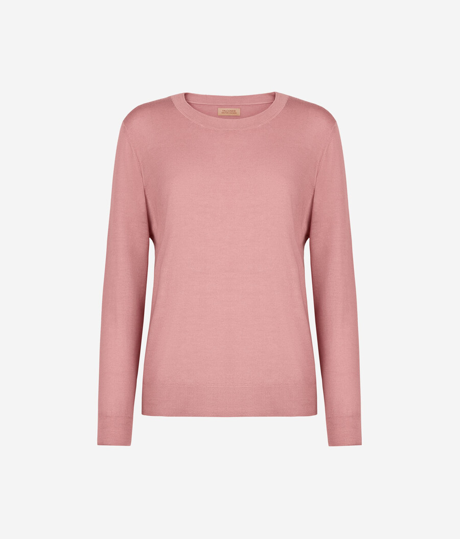 maglione girocollo in cashmere ultrafine
