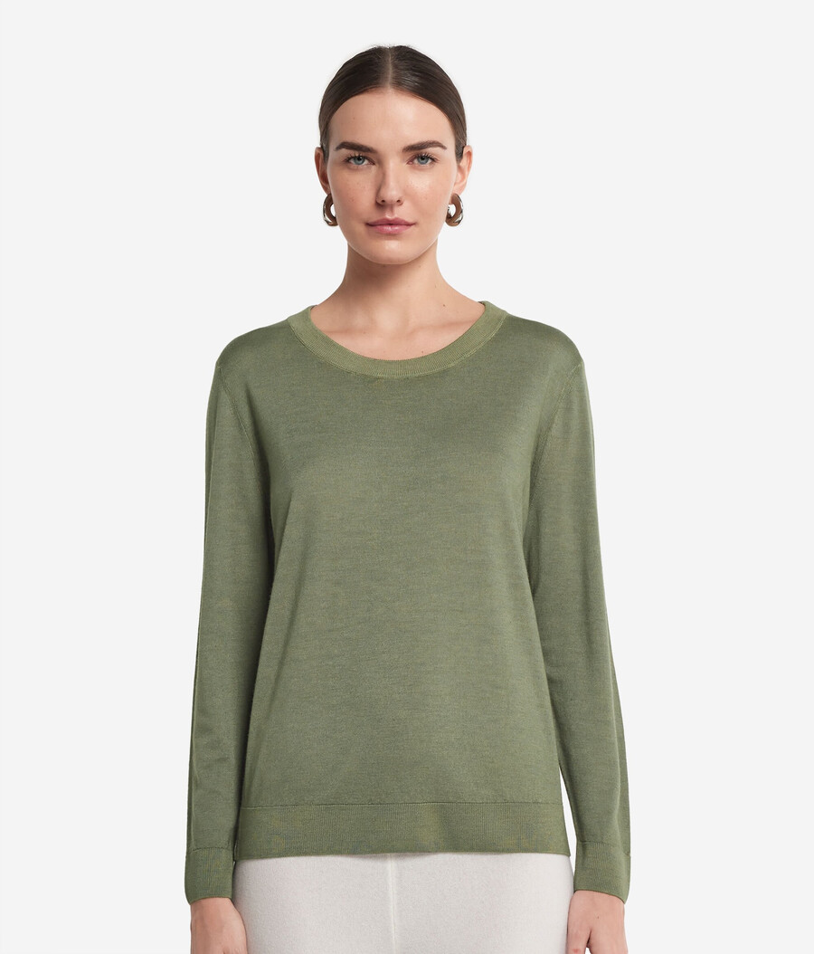 maglione girocollo in cashmere ultrafine