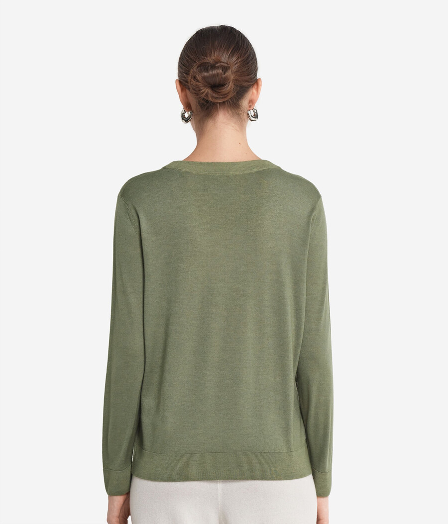 maglione girocollo in cashmere ultrafine