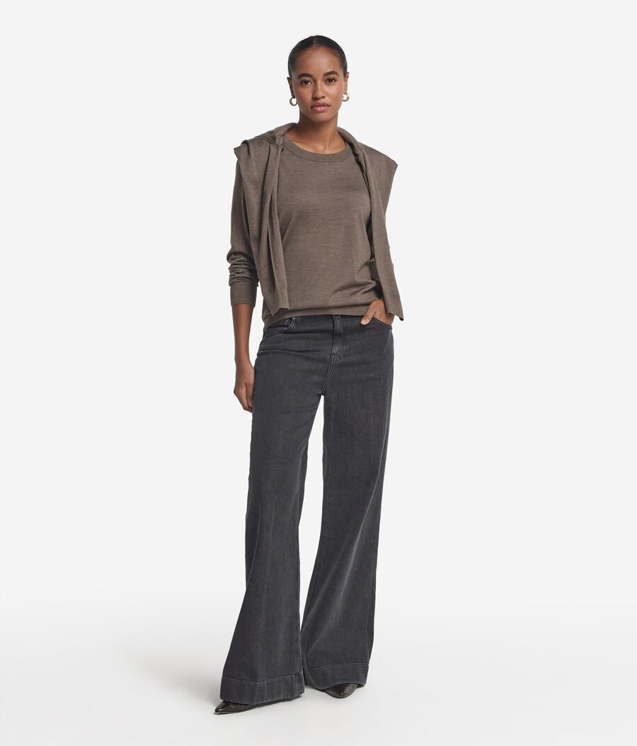 maglione girocollo in cashmere ultrafine