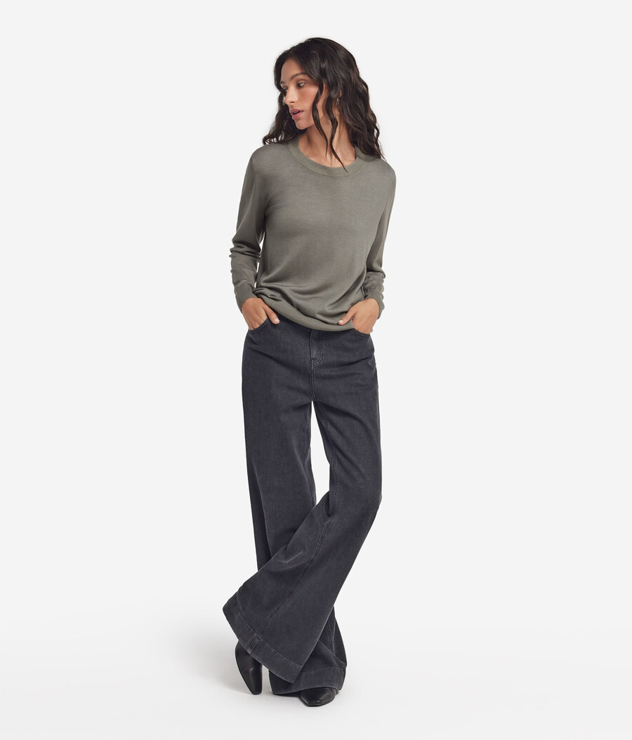 maglione girocollo in cashmere ultrafine