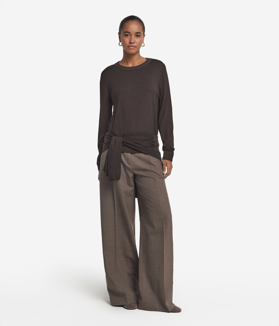 maglione girocollo in cashmere ultrafine