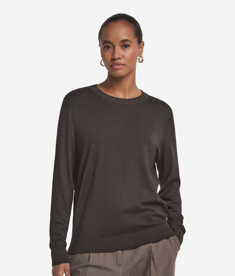 maglione girocollo in cashmere ultrafine